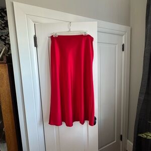 Elegant Red Skirt J. Crew Size M